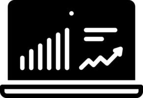 Vektor solide schwarz Symbol zum Statistiken