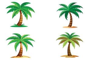 Farbe Bild von Karikatur Palme Baum auf Weiß Hintergrund Vektor Illustration
