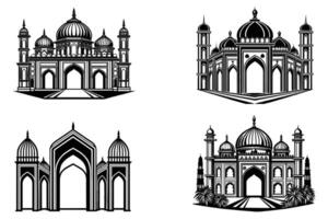 skön moské vektor design på vit bakgrund illustration