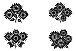 Sonnenblume Vektor Design auf Weiß Hintergrund Illustration