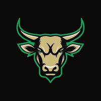 das Stier Kopf Logo zum ein Sport Mannschaft vektor