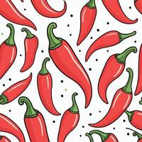 röd varm chili peppar klämma konst illustration vektor design