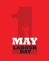 1 Maj - arbetskraft dag. vektor Lycklig arbetskraft dag affisch eller baner