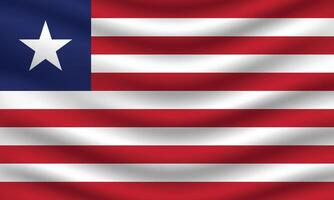 eben Illustration von Liberia National Flagge. Liberia Flagge Design. Liberia Welle Flagge. vektor