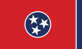 eben Illustration von Tennessee Flagge. Tennessee Flagge Design. vektor