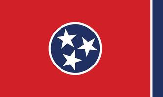 platt illustration av tennessee flagga. tennessee flagga design. vektor