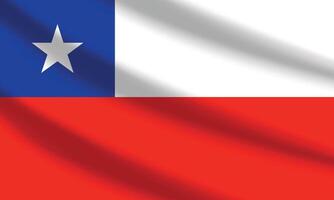 eben Illustration von Chile Flagge. Chile National Flagge Design. Chile Welle Flagge. vektor