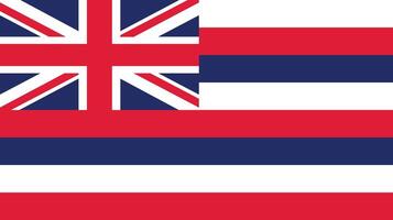 platt illustration av hawaii stat flagga. hawaii stat flagga design. vektor