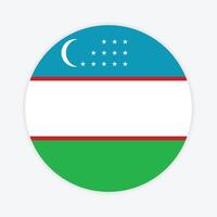 uzbekistan nationell flagga vektor ikon design. uzbekistan cirkel flagga. runda av uzbekistan flagga.