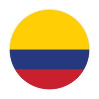 platt illustration av colombia nationell flagga. colombia cirkel flagga. runda av colombia flagga. vektor