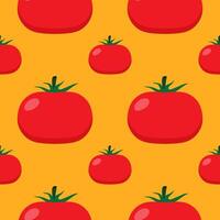 röd tomater sömlös mönster vektor illustration. färsk grönsaker. mat bakgrund. bra för mat omslag papper, förpackning. ekologisk vegetarian mat bakgrund. bruka marknadsföra produkt.