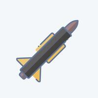 ikon missil. relaterad till militär och armén symbol. klotter stil. enkel design illustration vektor