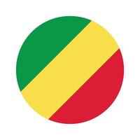 republik av de kongo nationell flagga vektor ikon design. republik av de kongo cirkel flagga. runda av de republik av de kongo flagga.