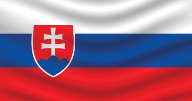 platt illustration av slovakia nationell flagga. slovakia flagga design. slovakia Vinka flagga. vektor