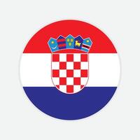kroatien nationell flagga vektor ikon design. kroatien cirkel flagga. runda av kroatien flagga.
