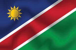 platt illustration av namibia nationell flagga. namibia flagga design. namibia Vinka flagga. vektor