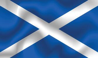 eben Illustration von Schottland National Flagge. Schottland Flagge Design. Schottland Welle Flagge. vektor