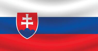 platt illustration av slovakia nationell flagga. slovakia flagga design. slovakia Vinka flagga. vektor