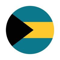 Bahamas Flagge Vektor Symbol Design. Bahamas Kreis Flagge. runden von Bahamas Flagge.