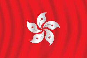 eben Illustration von das Hong kong National Flagge. Hong kong Flagge Design. Hong kong Welle Flagge. vektor