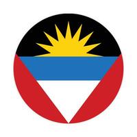 Antigua und Barbuda Flagge Vektor Symbol Design. Antigua und Barbuda Kreis Flagge. runden von Antigua und Barbuda Flagge.