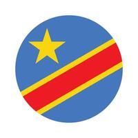 demokratisch Republik von Kongo National Flagge Vektor Symbol Design. demokratisch Republik von Kongo Kreis Flagge. runden von das demokratisch Republik von Kongo Flagge.