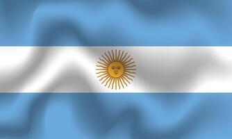 eben Illustration von Argentinien Flagge. Argentinien National Flagge Design. Argentinien Welle Flagge. vektor