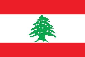 platt illustration av libanon nationell flagga. libanon flagga design. vektor