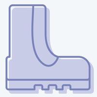 ikon armén sko. relaterad till militär och armén symbol. två tona stil. enkel design illustration vektor