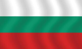 eben Illustration von Bulgarien National Flagge. Bulgarien Flagge Design. Bulgarien Welle Flagge. vektor