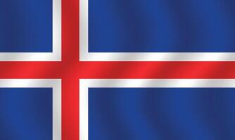 platt illustration av island nationell flagga. island flagga design. island Vinka flagga. vektor