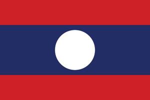 eben Illustration von Laos National Flagge. Laos Flagge Design. vektor