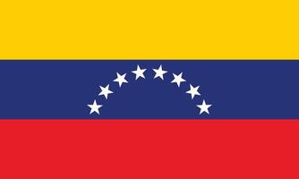 platt illustration av venezuela flagga. venezuela nationell flagga design. vektor