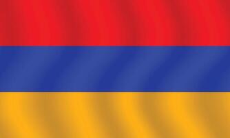 eben Illustration von das Armenien Flagge. Armenien National Flagge Design. Armenien Welle Flagge. vektor