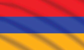 eben Illustration von das Armenien Flagge. Armenien National Flagge Design. Armenien Welle Flagge. vektor