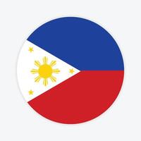Philippinen National Flagge Vektor Symbol Design. Philippinen Kreis Flagge. runden von Philippinen Flagge.