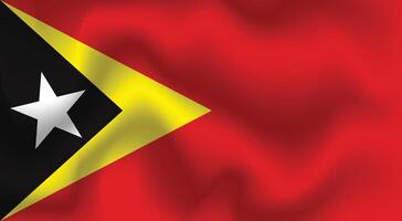 eben Illustration von das Osten Timor National Flagge. Osten Timor Flagge Design. Osten Timor Welle Flagge. vektor