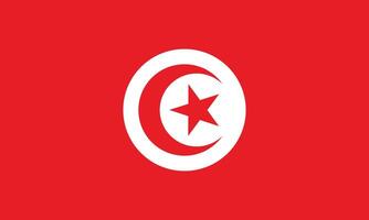 eben Illustration von Tunesien National Flagge. Tunesien Flagge Design. vektor