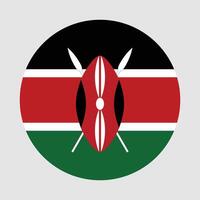 kenya nationell flagga vektor ikon design. kenya cirkel flagga. runda av kenya flagga.