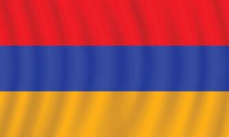 eben Illustration von das Armenien Flagge. Armenien National Flagge Design. Armenien Welle Flagge. vektor