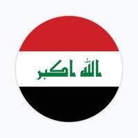 Irak National Flagge Vektor Symbol Design. Irak Kreis Flagge. runden von Irak Flagge.