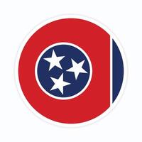 tennessee flagga vektor ikon design. tennessee cirkel flagga. runda av tennessee flagga.