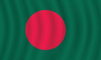 eben Illustration von das Bangladesch Flagge. Bangladesch National Flagge Design. Bangladesch Welle Flagge. vektor
