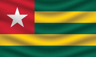 platt illustration av de Togo nationell flagga. Togo flagga design. Togo Vinka flagga. vektor