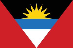eben Illustration von Antigua und Barbuda Flagge. Antigua und Barbuda National Flagge Design. vektor