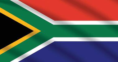 platt illustration av de söder afrika flagga. söder afrika nationell flagga design. söder afrika Vinka flagga. vektor