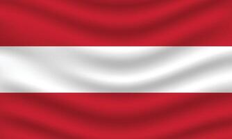 eben Illustration von Österreich National Flagge. Österreich Flagge Design. Österreich Welle Flagge. vektor