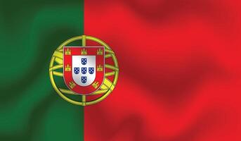 eben Illustration von Portugal National Flagge. Portugal Flagge Design. Portugal Welle Flagge. vektor