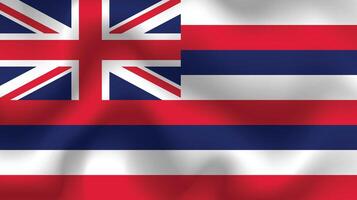 eben Illustration von Hawaii Zustand Flagge. Hawaii Zustand Flagge Design. Hawaii Welle Flagge. vektor