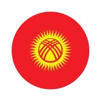 kyrgyzstan nationell flagga vektor ikon design. kyrgyzstan cirkel flagga. runda av kyrgyzstan flagga.